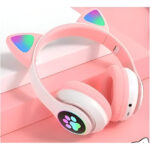 Auriculares Bluetooth Inalámbricos USB con forma de bonita oreja de gatito